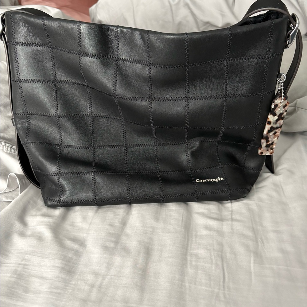 Coach Black Leather Shoulder Bag